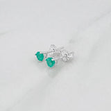 Topos Circulo Esmeralda 60 Pts 0.8 g / in / 4.6 mm Plata 925