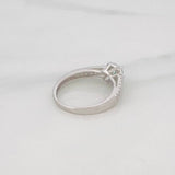 Anillo Solitario Churumbela Doble Esmeralda 14 Pts 1.75 g / T7 1/4 Plata 925