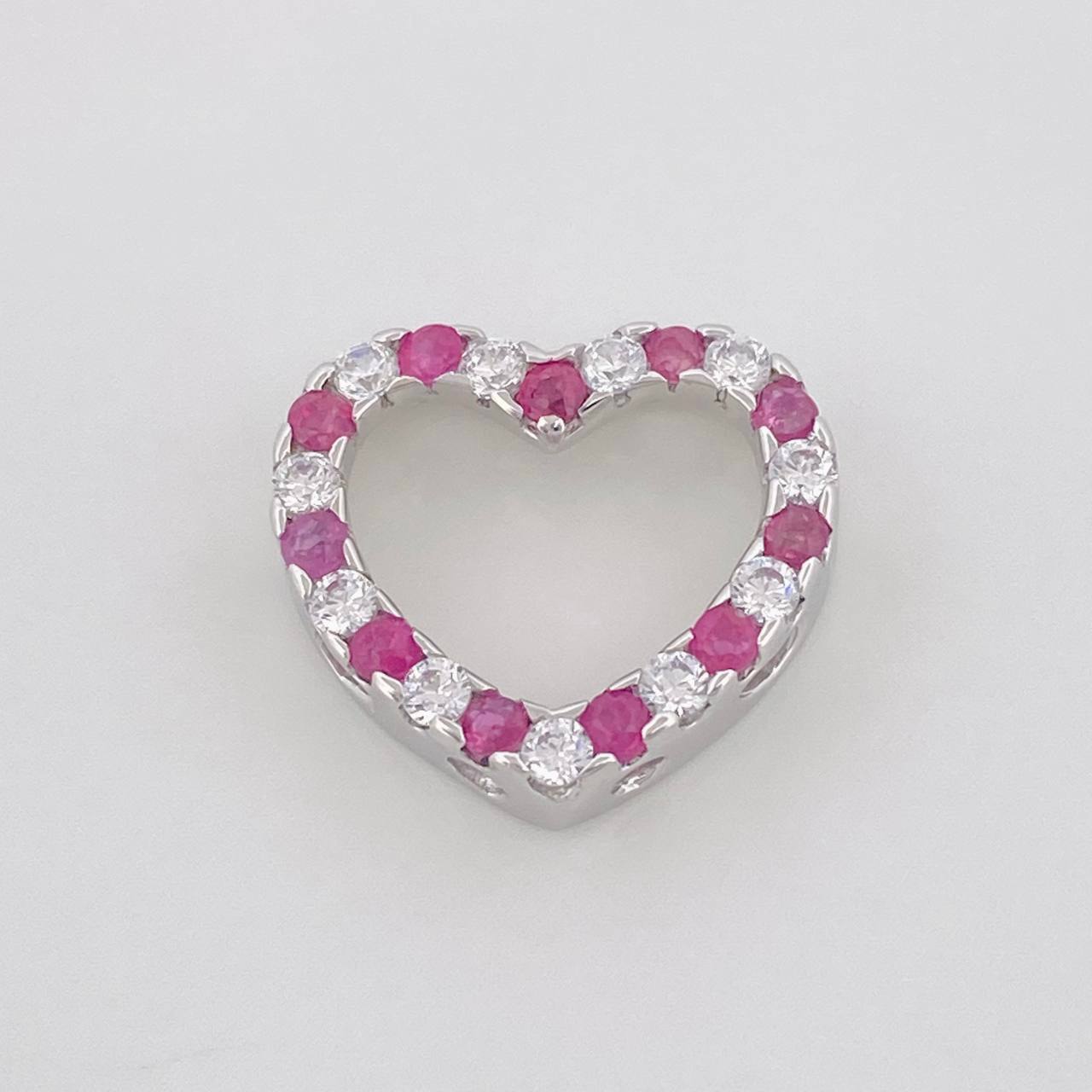 Herraje Corazon Rubi 38 Pts 1.35 g / 1/2 in Plata 925