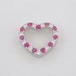 Herraje Corazon Rubi 38 Pts 1.35 g / 1/2 in Plata 925
