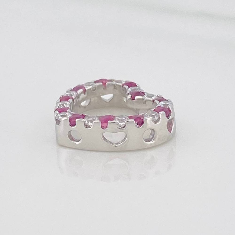 Herraje Corazon Rubi 38 Pts 1.35 g / 1/2 in Plata 925