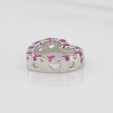 Herraje Corazon Rubi 38 Pts 1.35 g / 1/2 in Plata 925