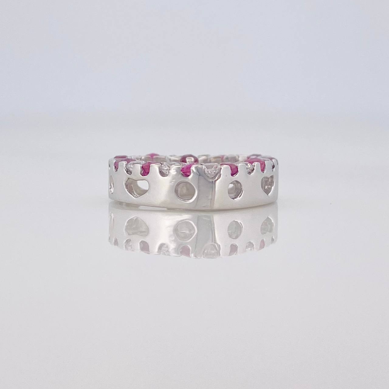 Herraje Corazon Rubi 38 Pts 1.35 g / 1/2 in Plata 925