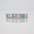 Anillo Acordion Esmeralda 28 Pts 1.55 g / T6 Plata 925
