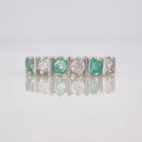 Anillo Acordion Esmeralda 28 Pts 1.55 g / T6 Plata 925