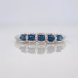 Anillo Acordion Zafiro 28 Pts 1.75 g / T7 3/4 Plata 925