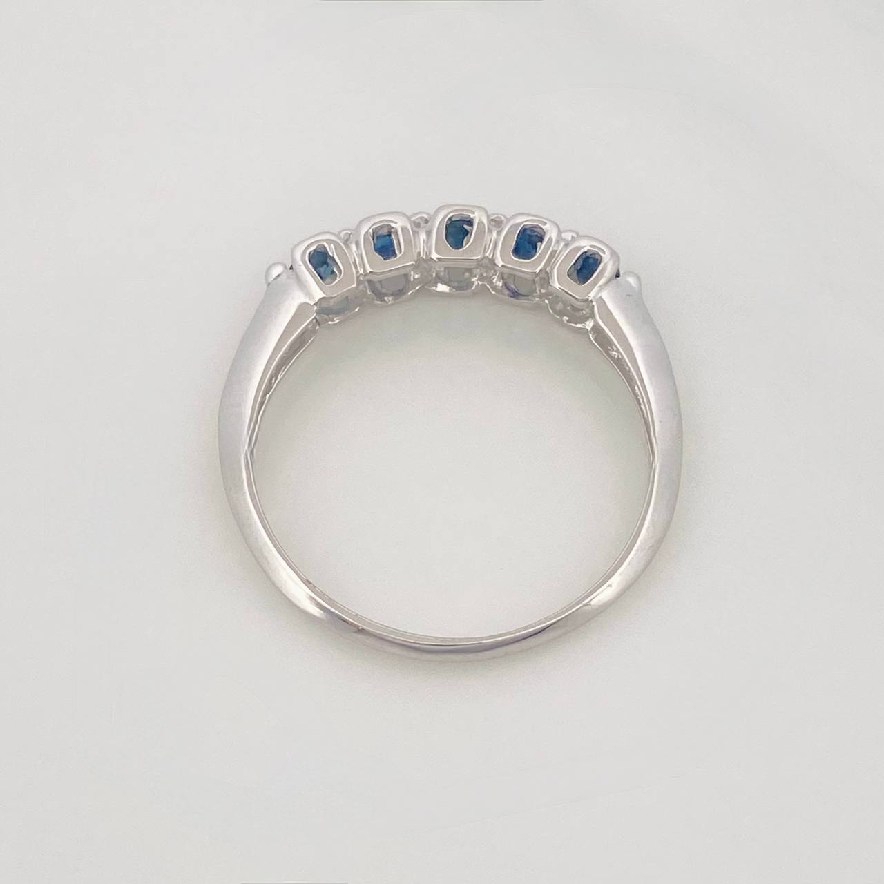 Anillo Acordion Zafiro 28 Pts 1.75 g / T7 3/4 Plata 925