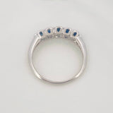 Anillo Acordion Zafiro 28 Pts 1.75 g / T7 3/4 Plata 925