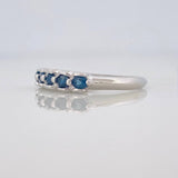 Anillo Acordion Zafiro 28 Pts 1.75 g / T7 3/4 Plata 925