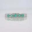 Anillo Acordion Esmeralda 35 Pts 1.4 g / T8 1/4 Plata 925