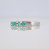 Anillo Acordion Esmeralda 35 Pts 1.4 g / T8 1/4 Plata 925