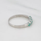 Anillo Acordion Esmeralda 35 Pts 1.4 g / T8 1/4 Plata 925