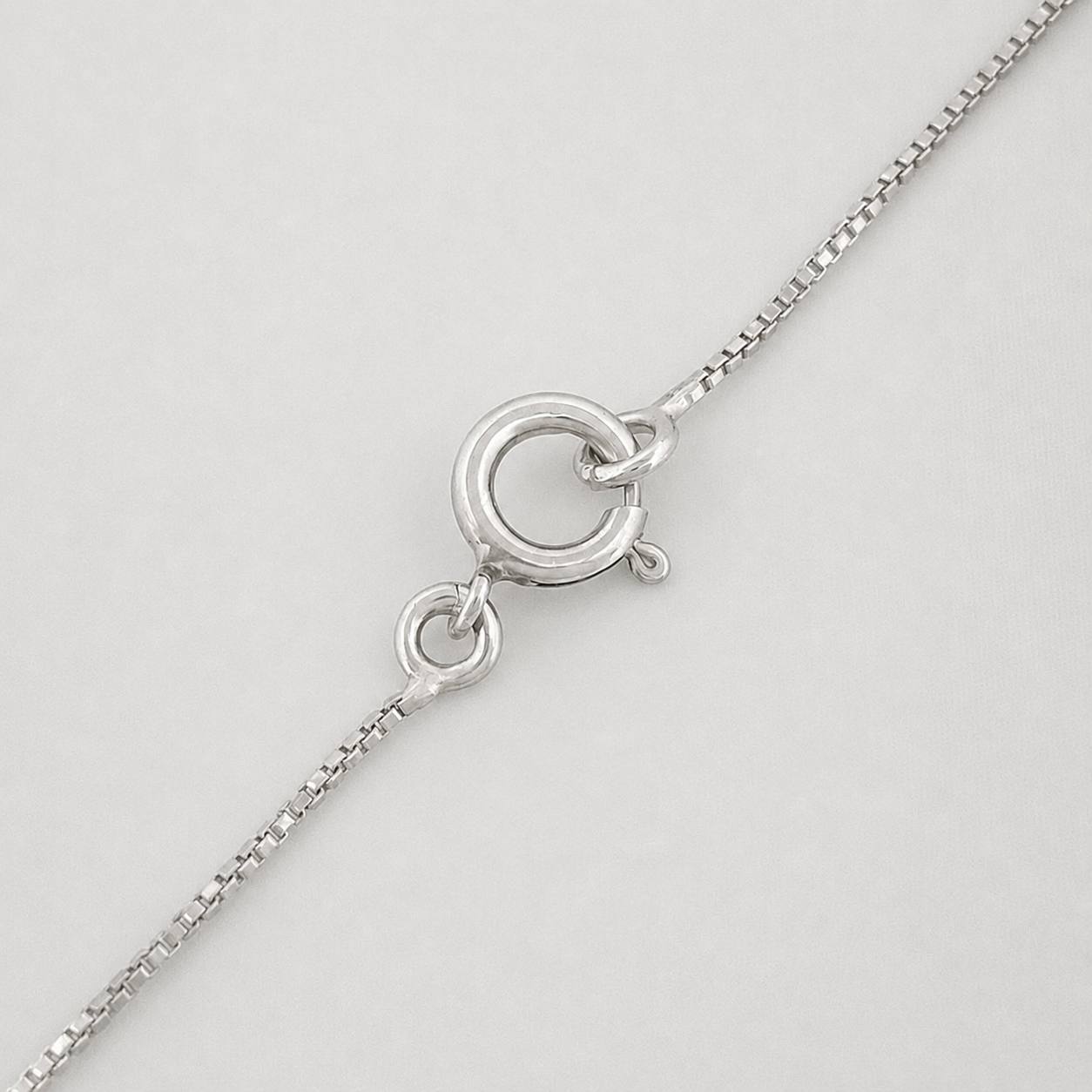 Cadena Cuadrado Esmeralda 1.62 Qts 2.5 g / 19 in / 0.7 mm Plata 925