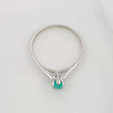 Anillo Ovalo Esmeralda 28 Pts 1.25 g / T7 1/4 Plata 925
