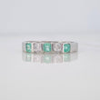 Anillo Acordeón Esmeralda 24 Pts 1.6 g / T6 1/4 Plata 925