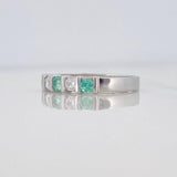 Anillo Acordeón Esmeralda 24 Pts 1.6 g / T6 1/4 Plata 925