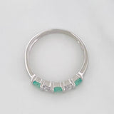 Anillo Acordeón Esmeralda 24 Pts 1.6 g / T6 1/4 Plata 925
