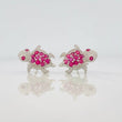 Stud Earrings Turtle Ruby 90 Pts 3.3 g / in / 12 mm Silver 925