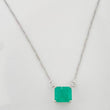 Cadena Cuadrado Esmeralda 1.62 Qts 2.5 g / 19 in / 0.7 mm Plata 925