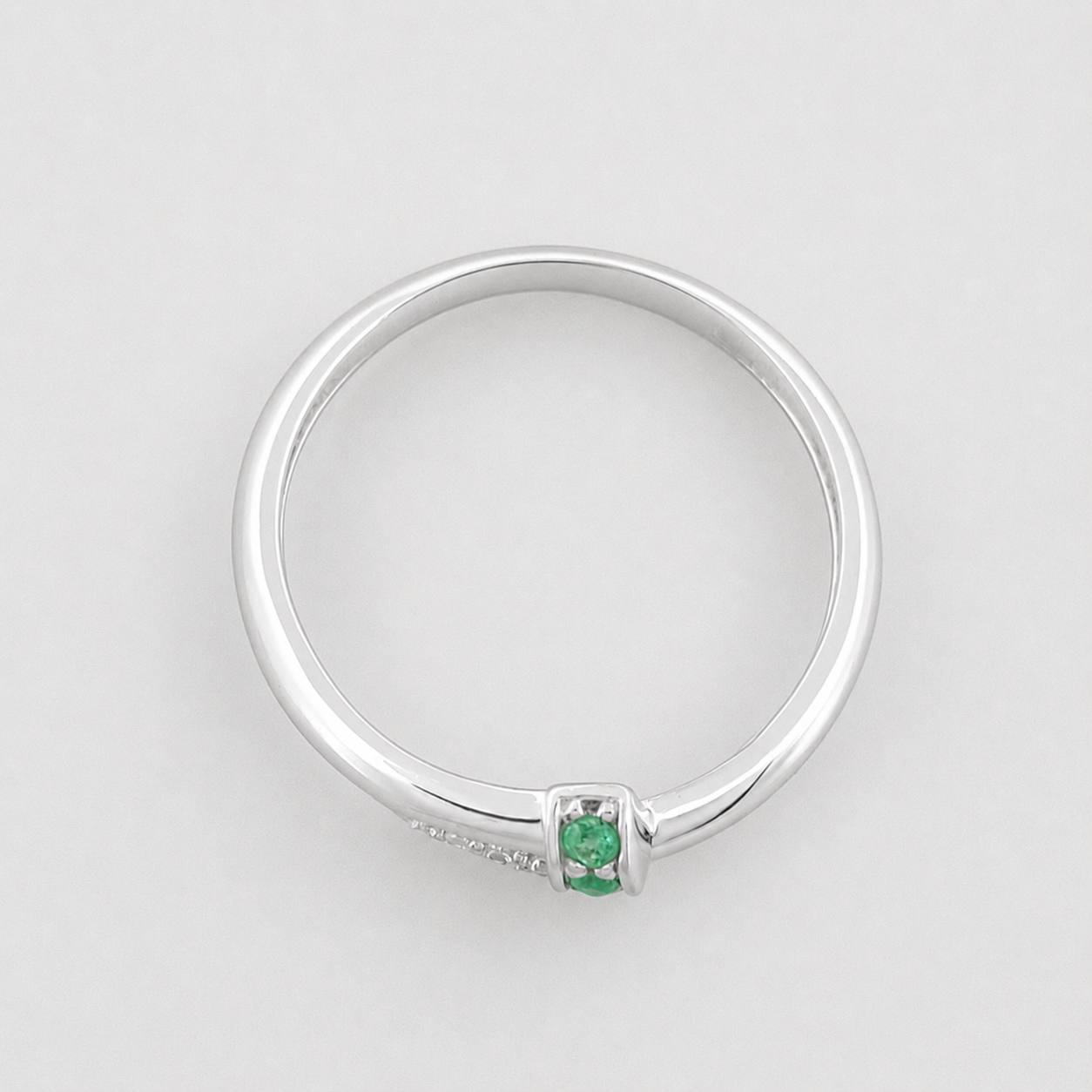 Anillo Clavo Esmeralda 05 Pts 1.3 g / T6 1/2 Plata 925