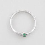Anillo Clavo Esmeralda 05 Pts 1.3 g / T6 1/2 Plata 925