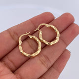Hoop Earrings 1.75gr / 0.8in / 18K Gold &