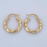 Hoop Earrings 1.75gr / 0.8in / 18K Gold &