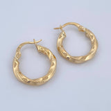 Hoop Earrings 1.75gr / 0.8in / 18K Gold &
