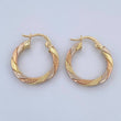 Hoop Earrings Ruka 2.4gr / 2.2cm (0.9in) / 18K Gold &