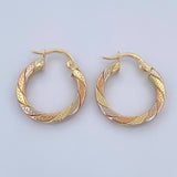 Hoop Earrings Ruka 2.4gr / 2.2cm (0.9in) / 18K Gold &