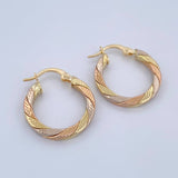 Hoop Earrings Ruka 2.4gr / 2.2cm (0.9in) / 18K Gold &