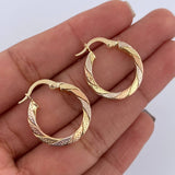 Hoop Earrings Ruka 2.4gr / 2.2cm (0.9in) / 18K Gold &