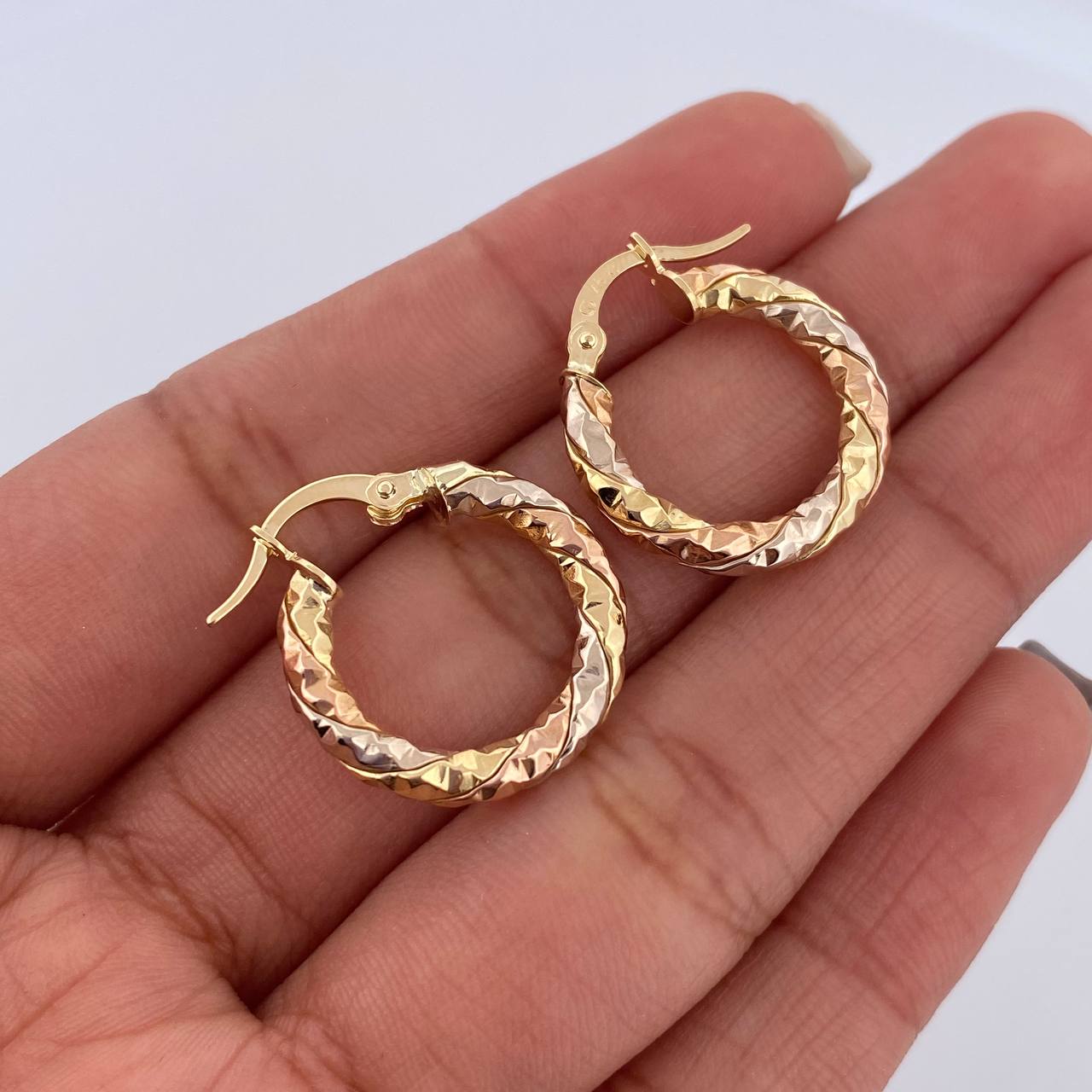 Hoop Earrings Majo 2.55gr / 2cm / 18K Gold &