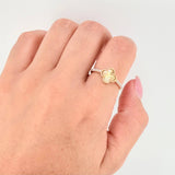 Anillo Trebol Dorado Tupido 2.05gr / T6 1/4 / Oro Amarillo Nac.Esp. 18K ©