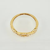 Anillo Carriles Entrelazados 1.85gr / T7 / Oro Amarillo 18K