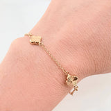 Classic Link Bracelet Golden Clover 3.15gr / 7 1/2 in / 8.2mm 18K Yellow Gold