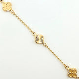 Classic Link Bracelet Golden Clover 3.15gr / 7 1/2 in / 8.2mm 18K Yellow Gold