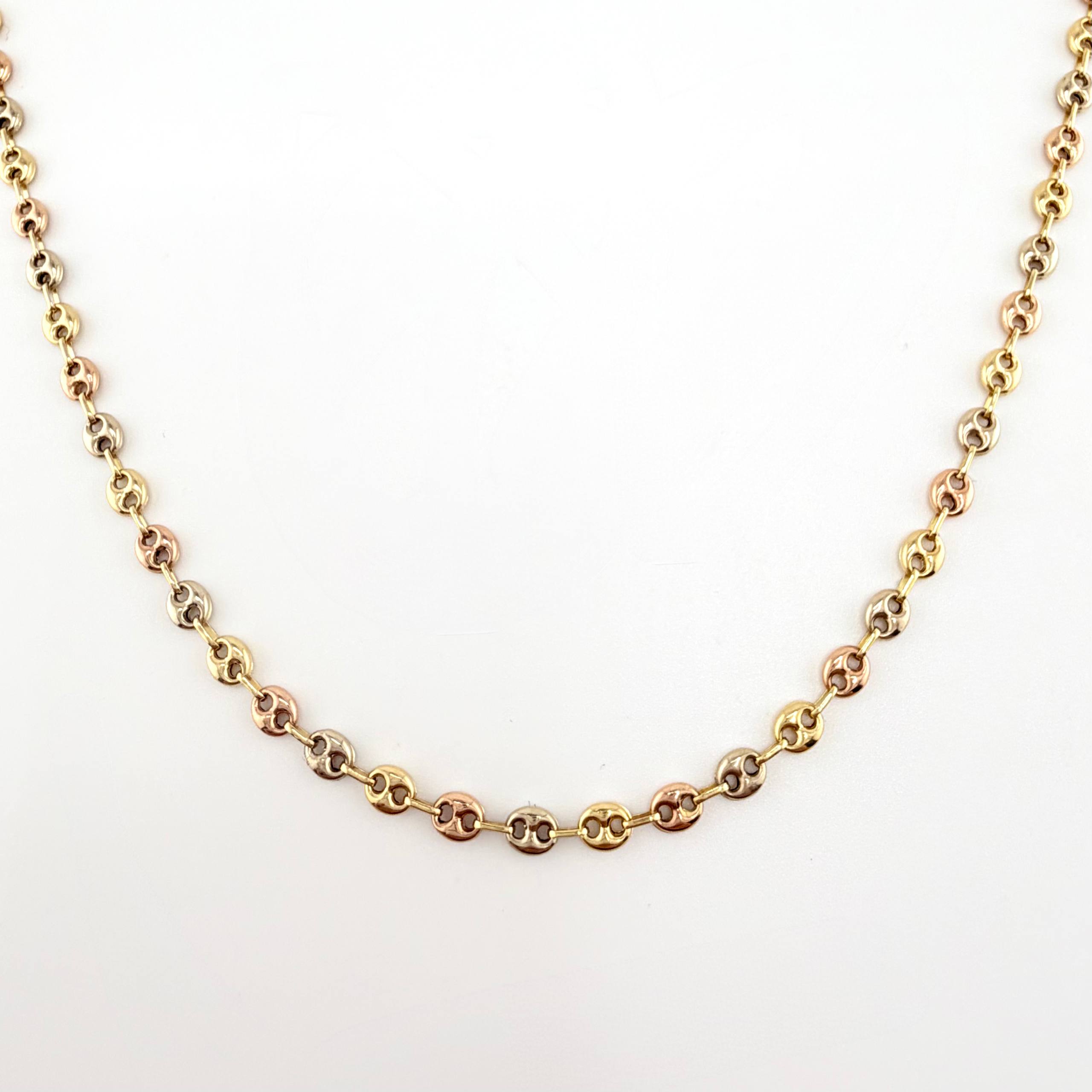 Cadena GC 4.7gr / 17 3/4 in / 3.6mm Tres Oros 18K