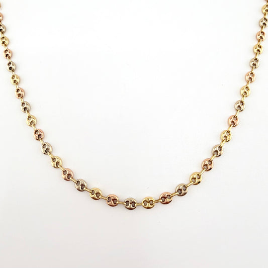 Cadena GC 4.9gr / 17 3/4 in / 3.6mm Tres Oros 18K