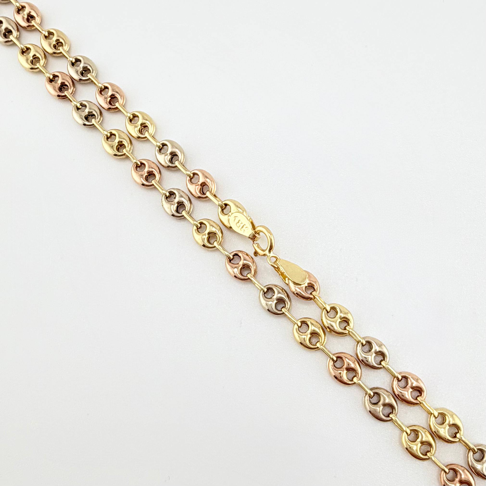 Cadena GC 4.9gr / 17 3/4 in / 3.6mm Tres Oros 18K