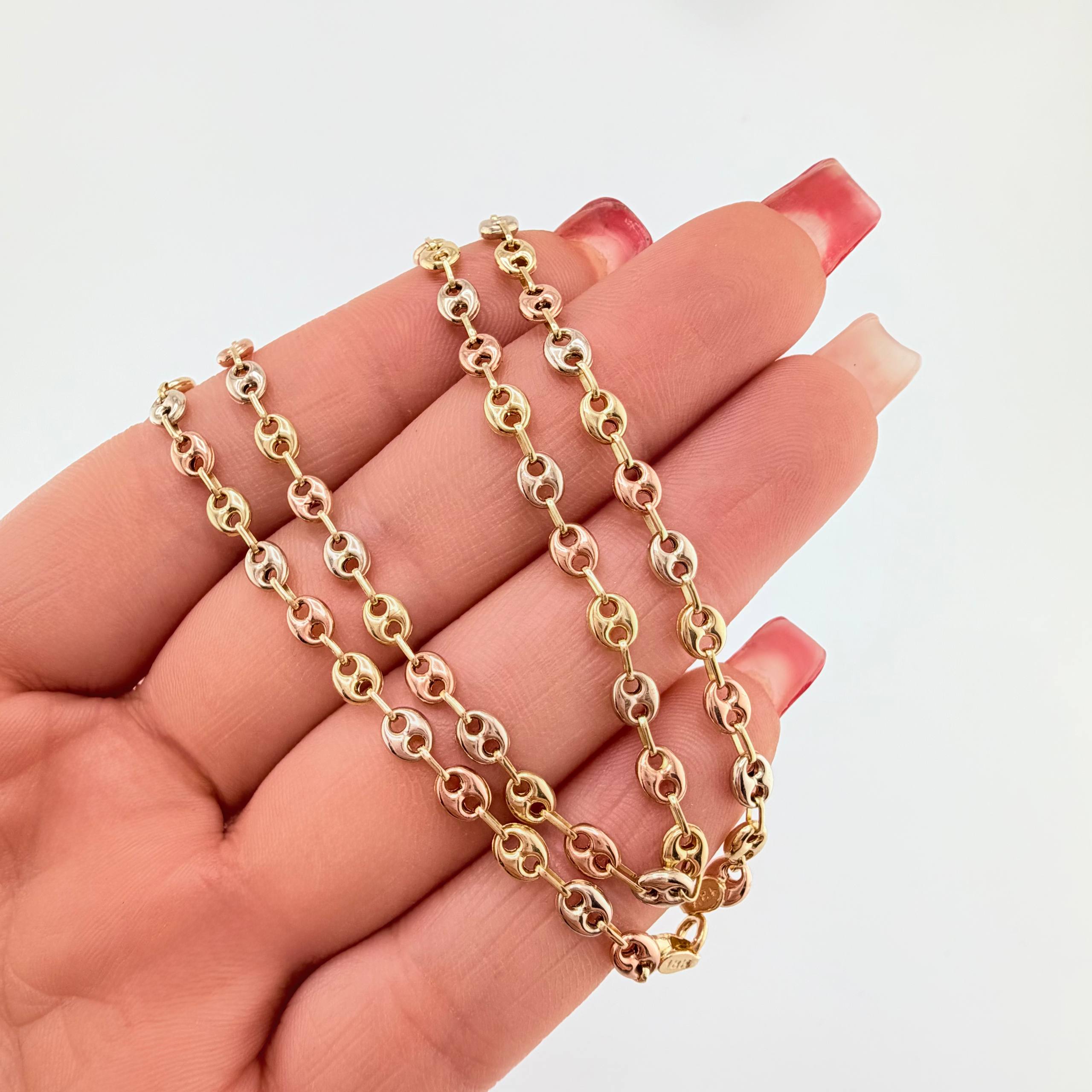 Cadena GC 4.9gr / 17 3/4 in / 3.6mm Tres Oros 18K