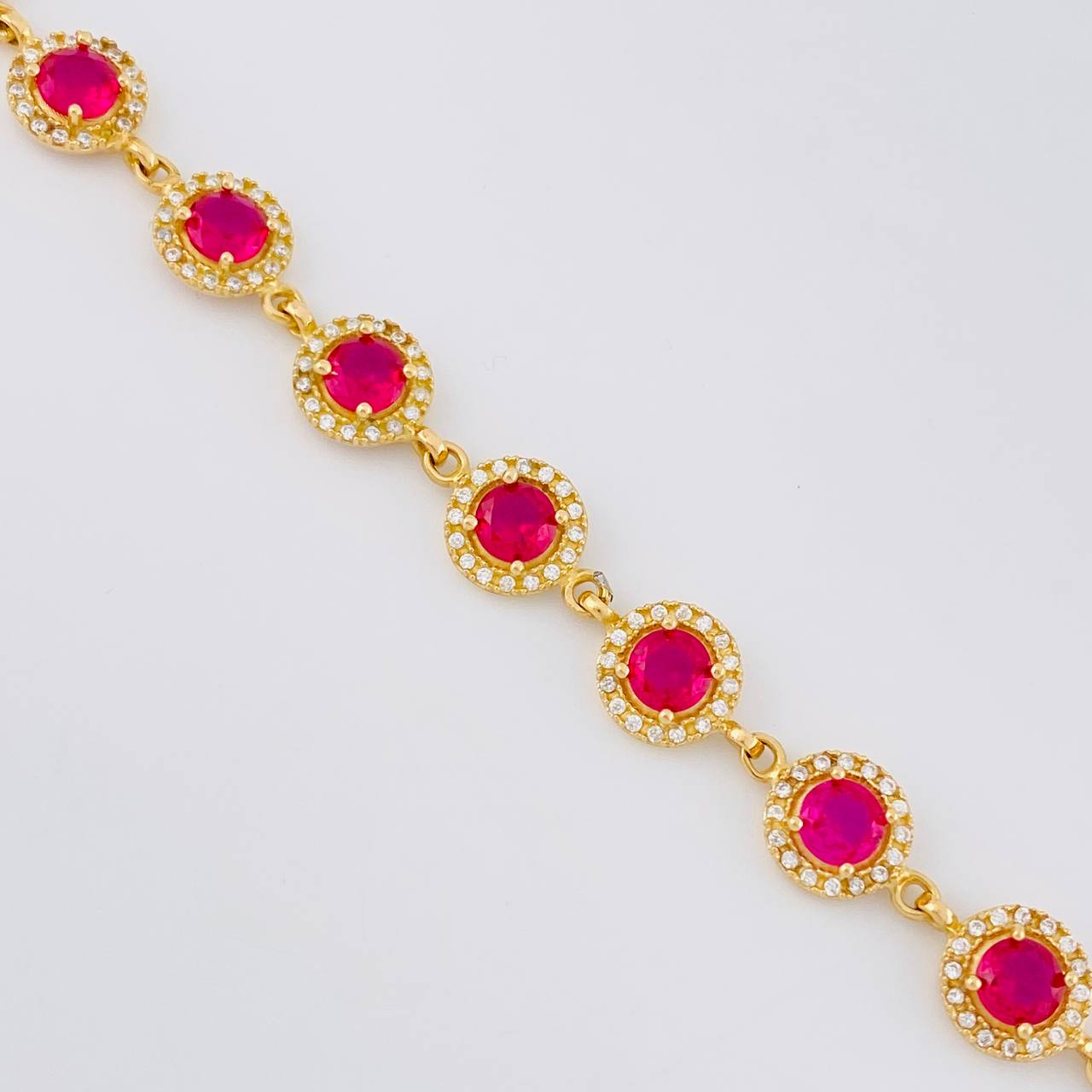 Pulso Halo Tennis 15.05 g / 7 3/4 in / 8.8 mm Oro Amarillo 18K