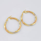 Candongas Aded 2.85 g / 1 1/4 in Tres Oros 18K