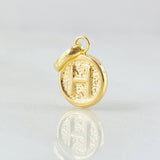 Dije Letra H 0.35gr / 1/2 in / Oro Amarillo 18K