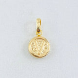 Dije Letra V 0.4gr / 1.5cm / Oro Amarillo 18K