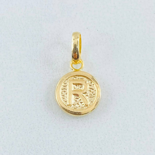 Dije Letra R 0.35gr / 1/2 in / Oro Amarillo 18K