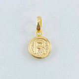 Dije Letra R 0.35gr / 1/2 in / Oro Amarillo 18K