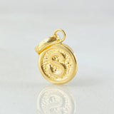 Dije Letra S 0.35gr / 1/2 in / Oro Amarillo 18K