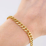 Pulso Cubano 8.7gr / 8 1/4 in / 6.2mm Oro Amarillo +1 18K ©