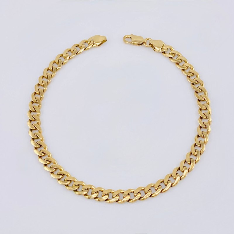 Cuban Links Bracelet 6.7gr / 7 in / 5.15mm 18K Yellow Gold +1 *